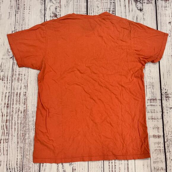 Patagonia 1973 Mountain Logo Organic Cotton T-Shirt Men’s L Orange Slim Fit - Picture 2 of 9